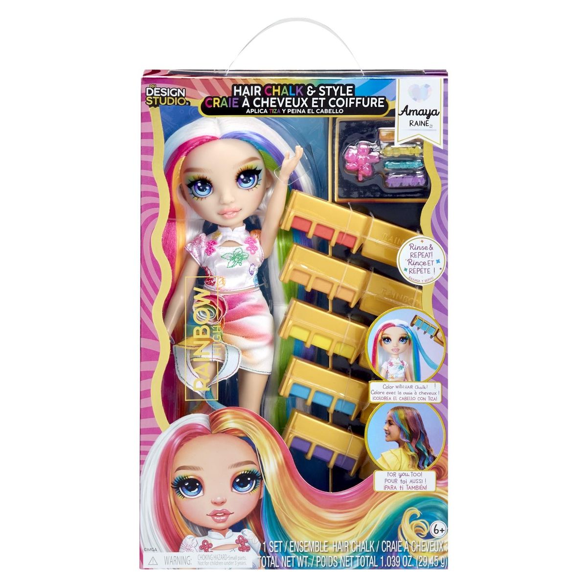 RAINBOW HIGH - Rainbow High Hair Chalk & Style Doll- Amaya (Rainbow)