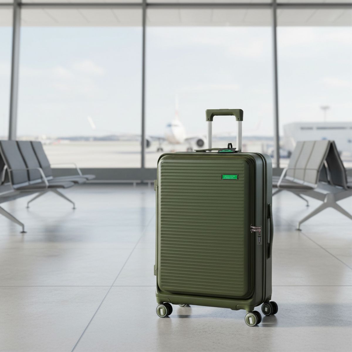 BENETTON - Maleta Malpensa Verde M Benetton