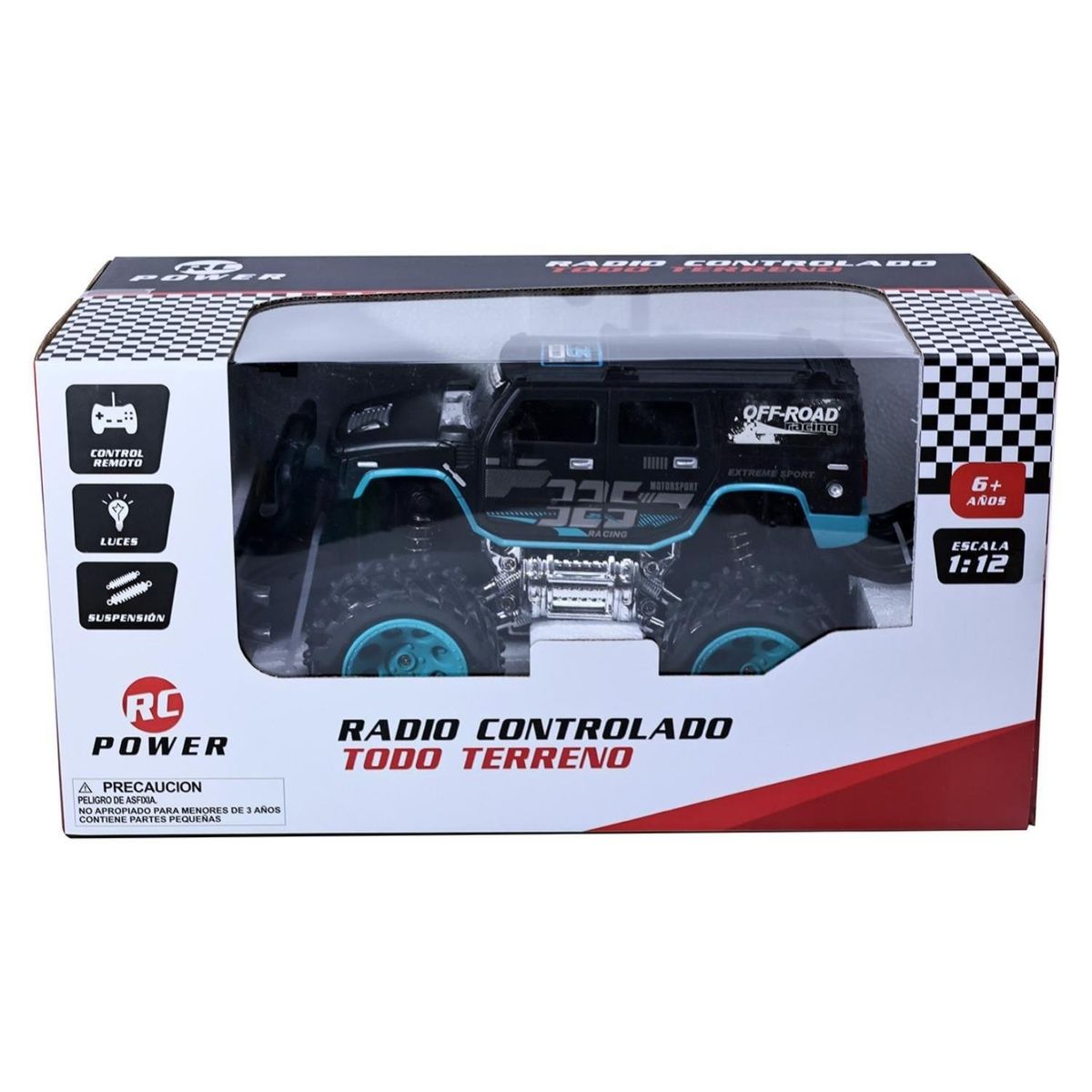YIDAFENG - Auto 1:12 Todoterreno a Control Remoto Negro