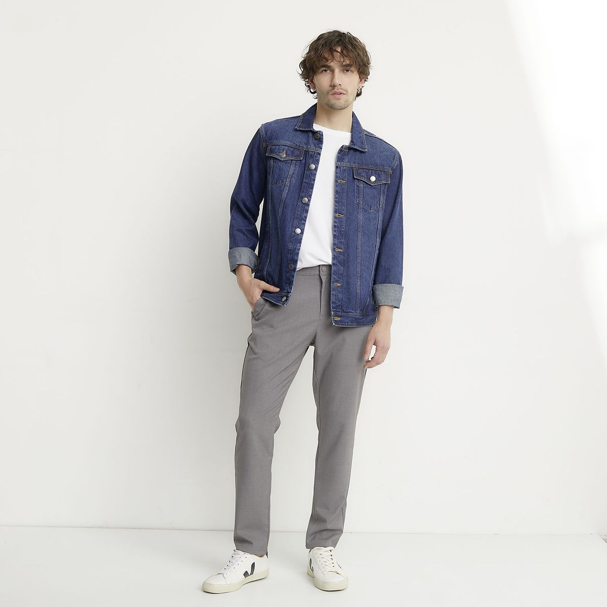 BASEMENT - Pantalón Chino Hombre Basement Skinny Fit Negro