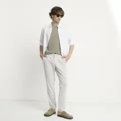 BASEMENT - Pantalón Chino Hombre Slim Fit Negro