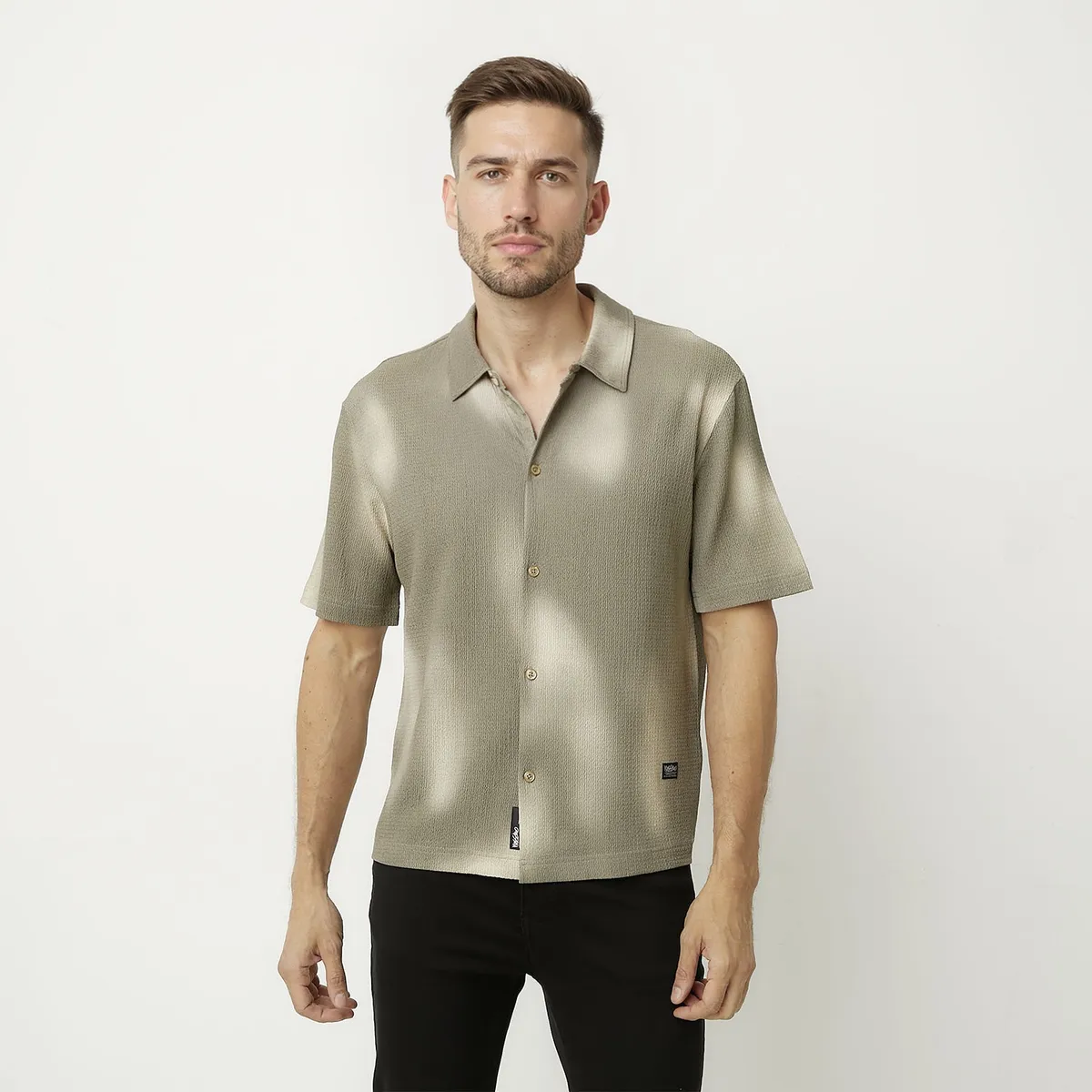 MOSSIMO - Camisa Casual Manga Corta Hombre Mossimo