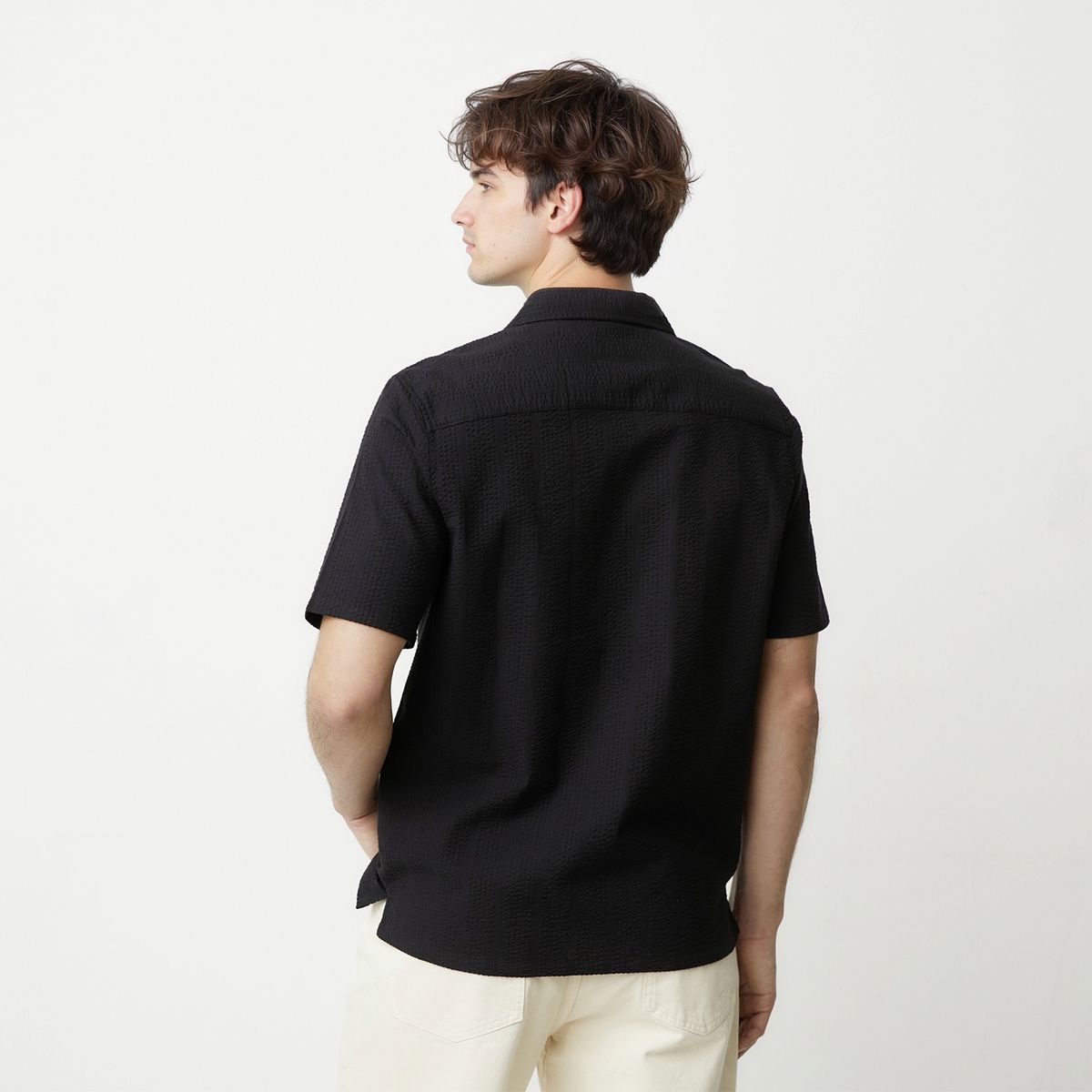 BEARCLIFF - Camisa Casual Manga Corta Algodón Hombre Bearcliff