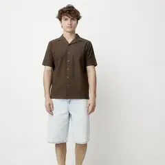 BEARCLIFF - Camisa Casual Manga Corta Algodón Hombre