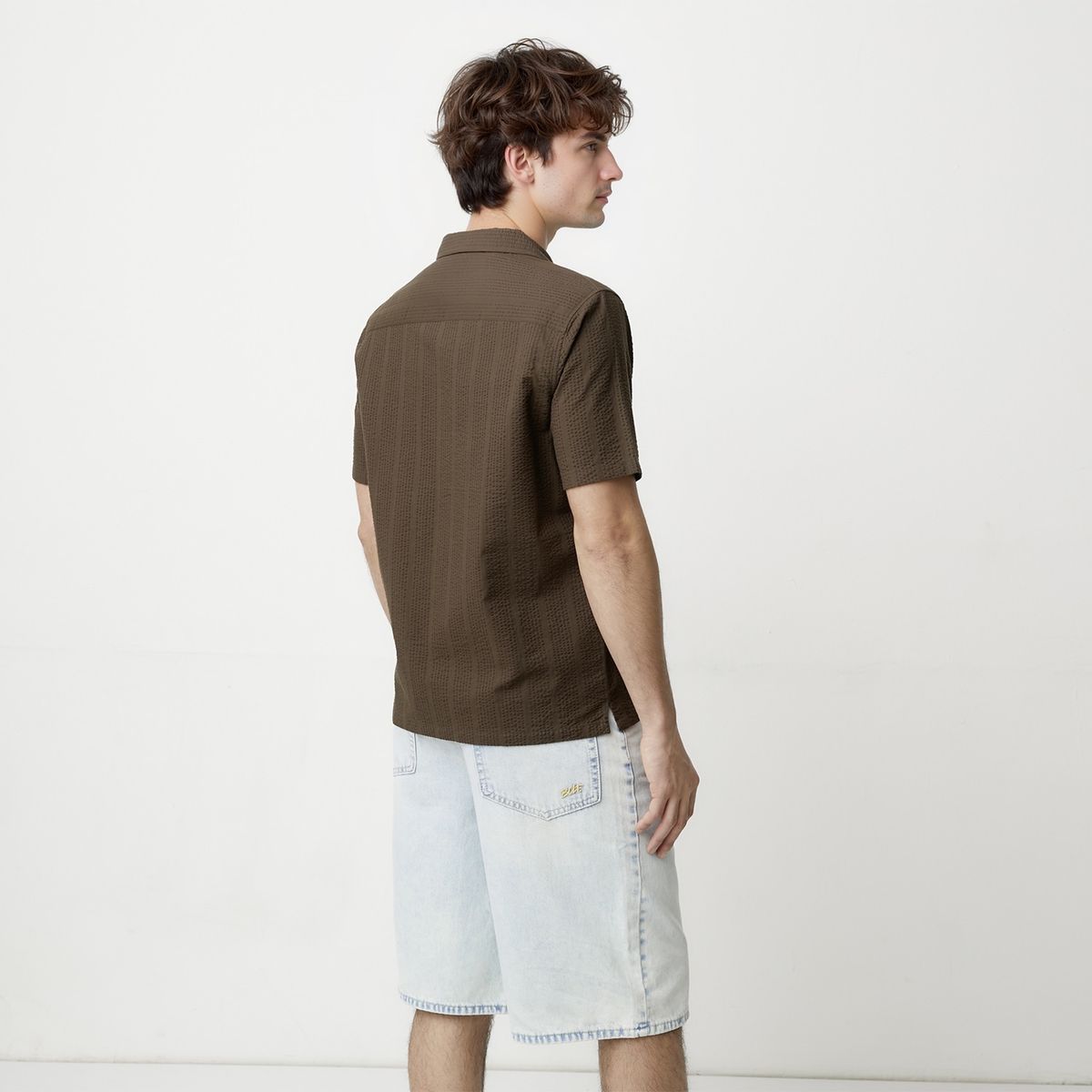 BEARCLIFF - Camisa Casual Manga Corta Algodón Hombre Bearcliff