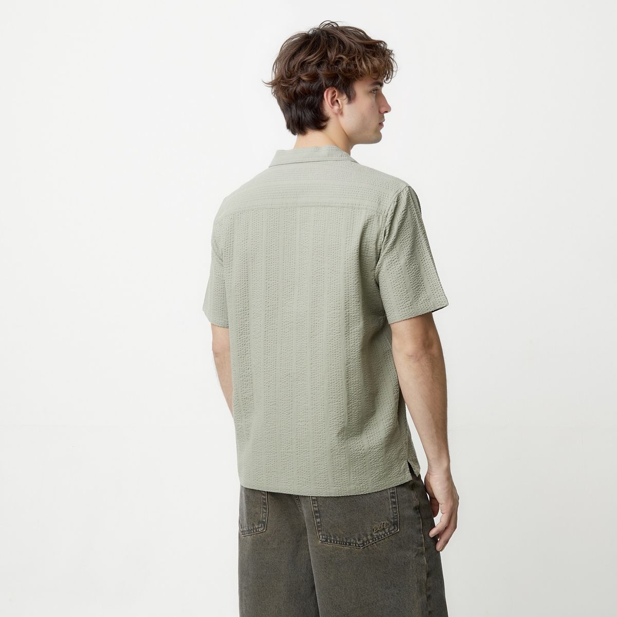 BEARCLIFF - Camisa Casual Manga Corta Algodón Hombre Bearcliff