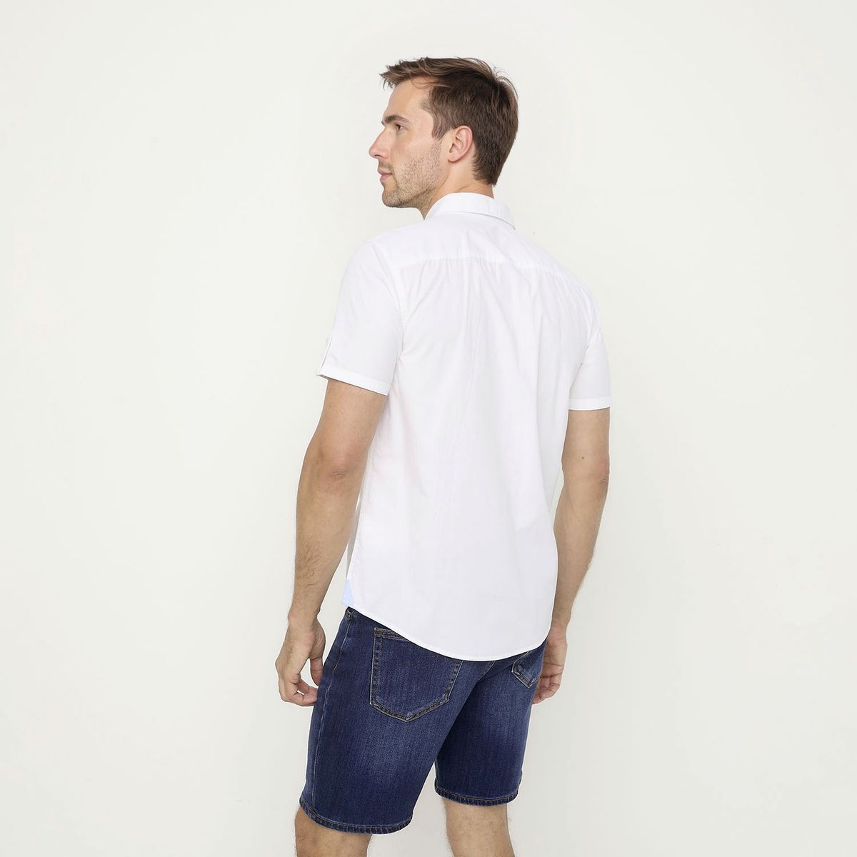 UNIVERSITY CLUB - Camisa Casual Manga Corta Algodón Hombre University Club