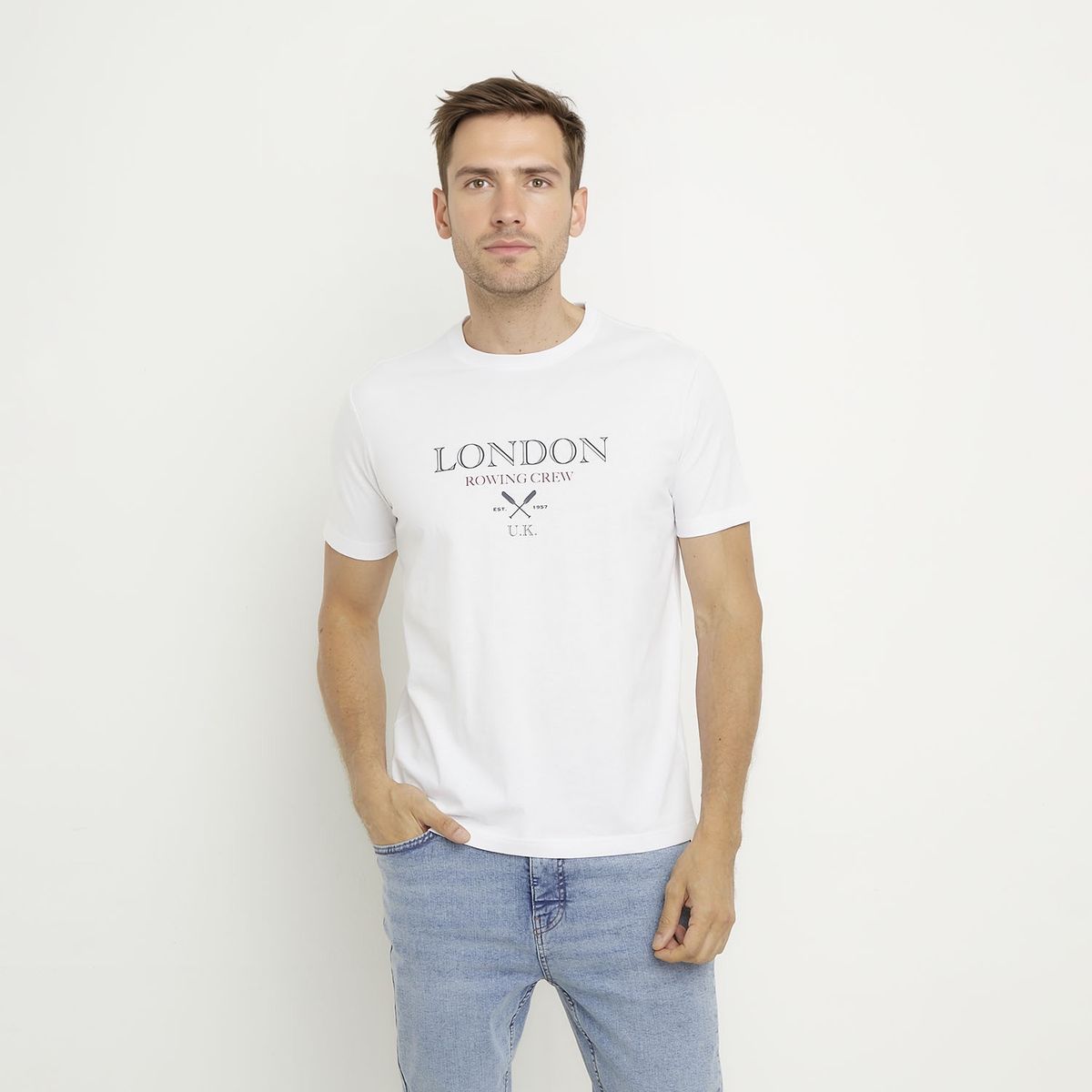 UNIVERSITY CLUB - Polera Manga Corta Algodón Hombre University Club