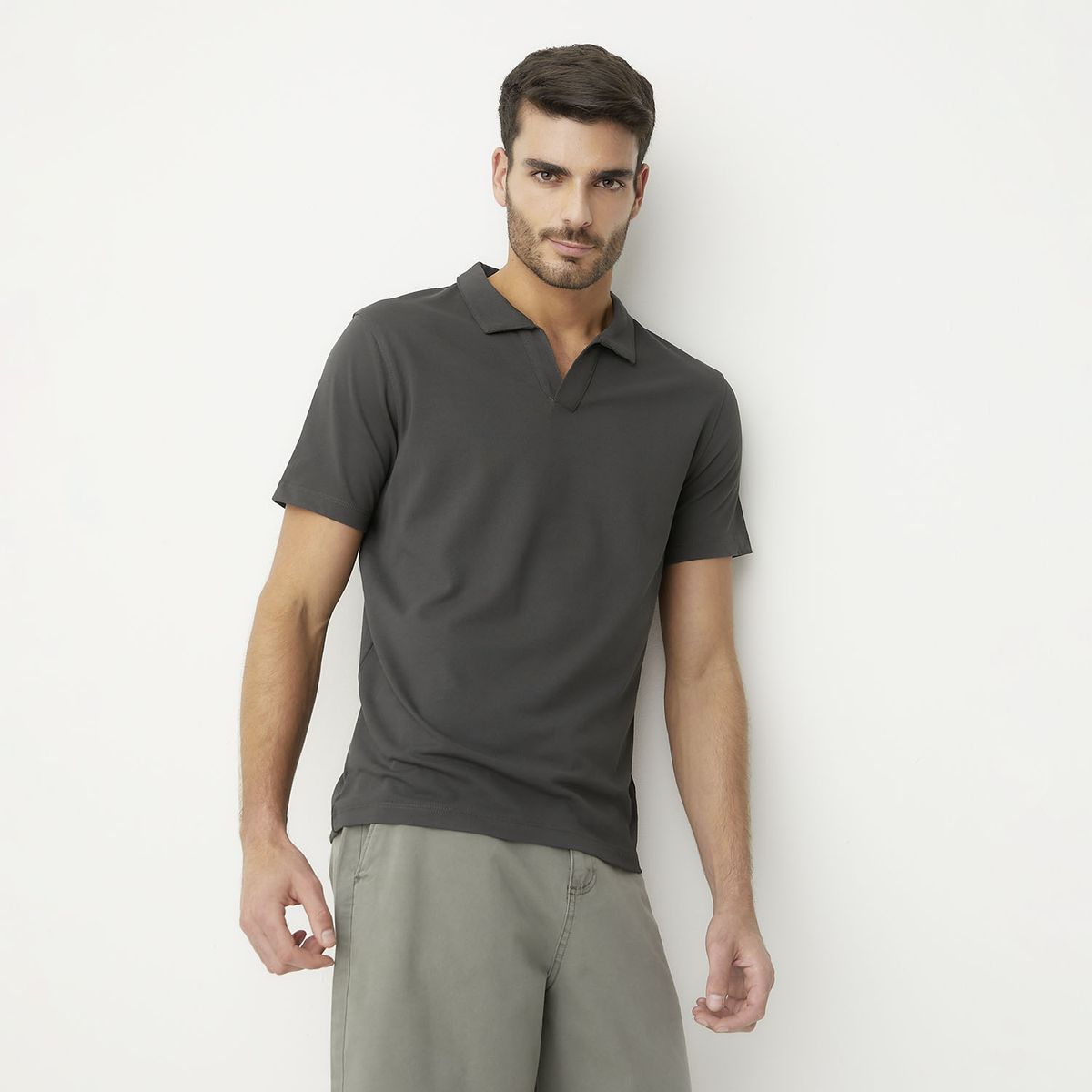 BASEMENT - Polera Manga Corta Algodón Hombre Basement