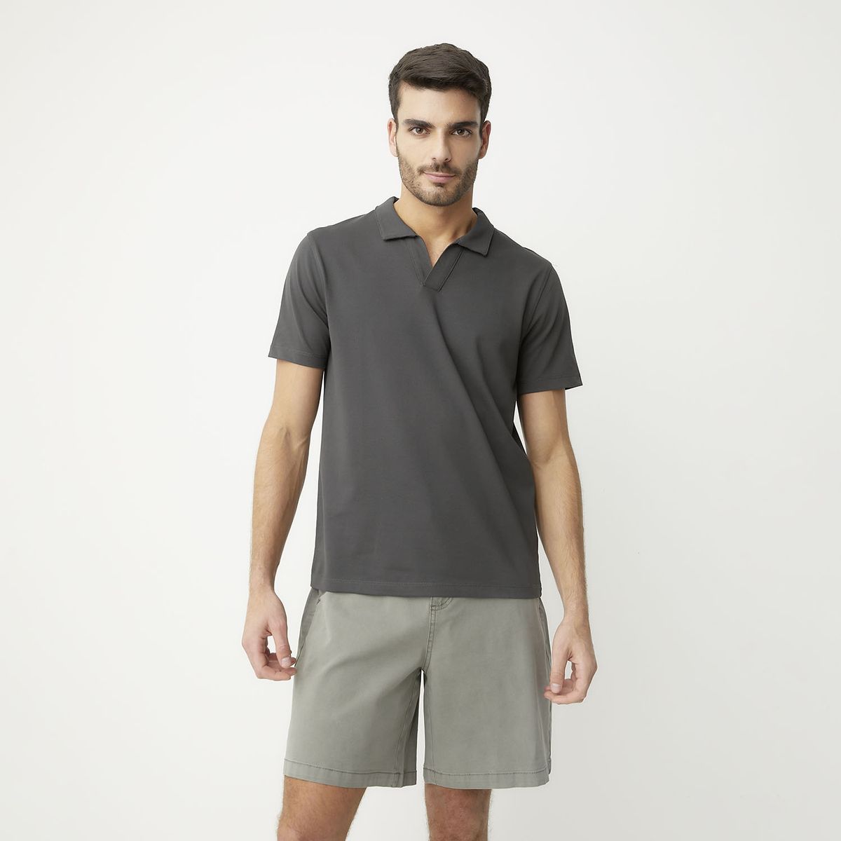 BASEMENT - Polera Manga Corta Algodón Hombre Basement