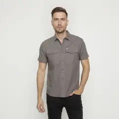 MOSSIMO - Camisa Casual Manga Corta Hombre