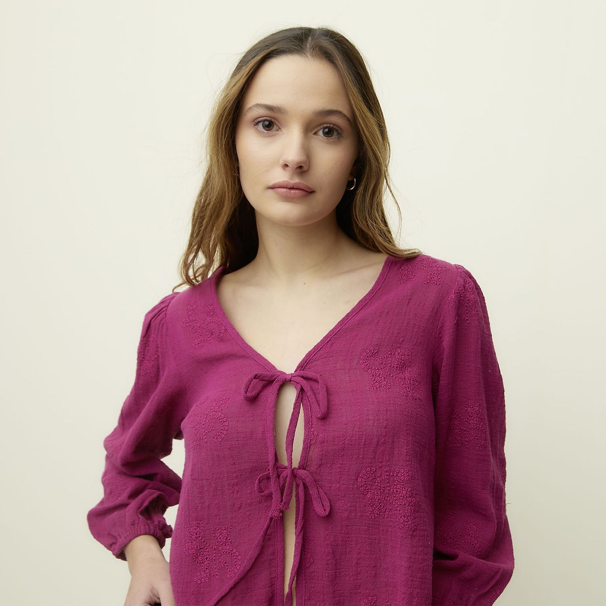 SYBILLA - Blusa Manga Larga Algodón Mujer Sybilla