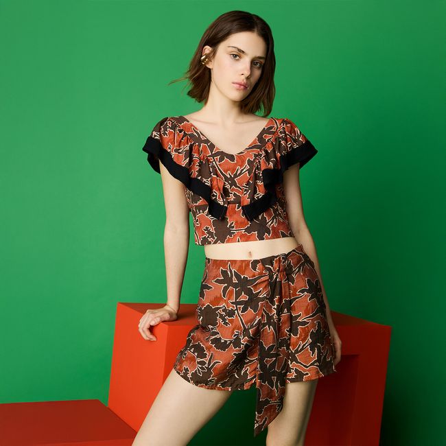 AMERICANINO - Blusa Manga Corta Mujer Americanino