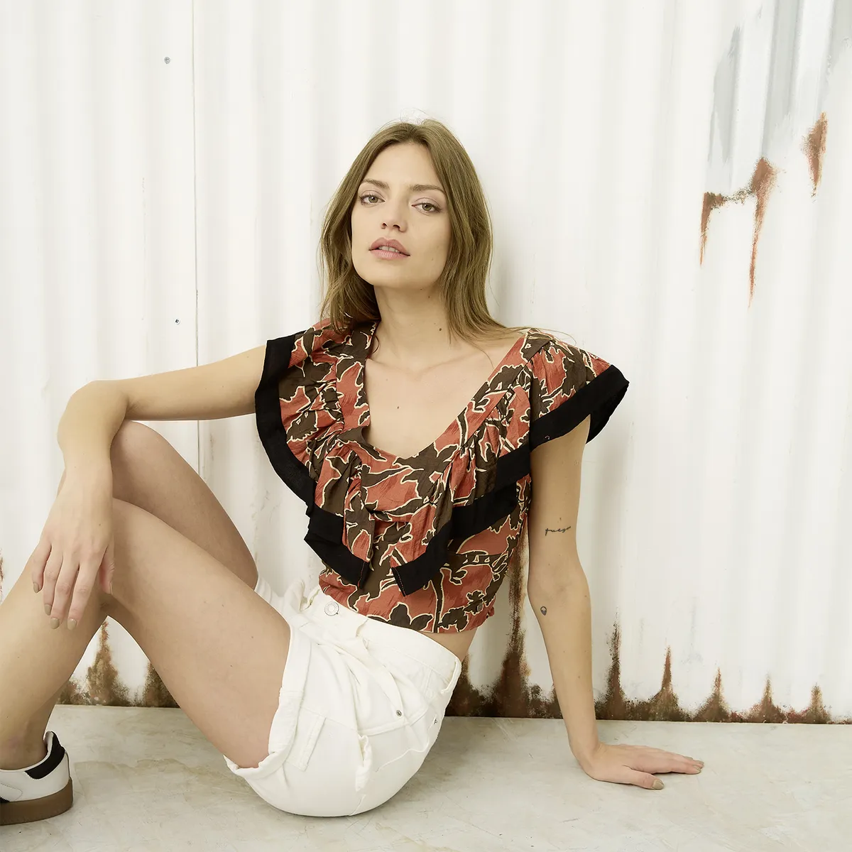 AMERICANINO - Blusa Manga Corta Mujer Americanino