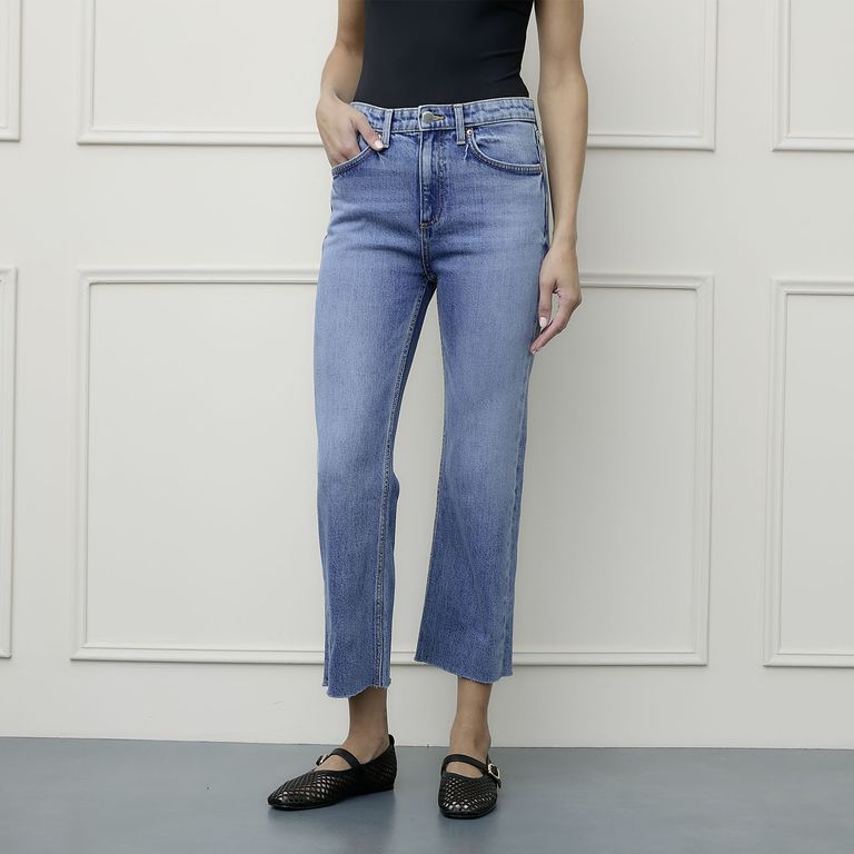 Jeans Cropped Flare Mujer