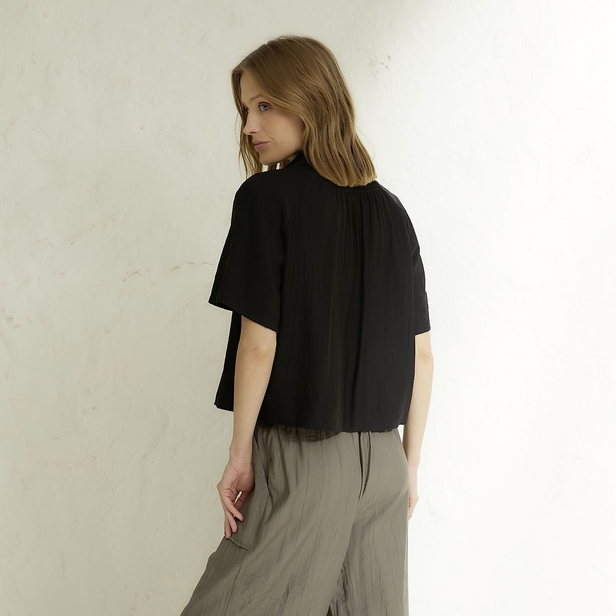 BASEMENT - Blusa Manga Corta Mujer Basement