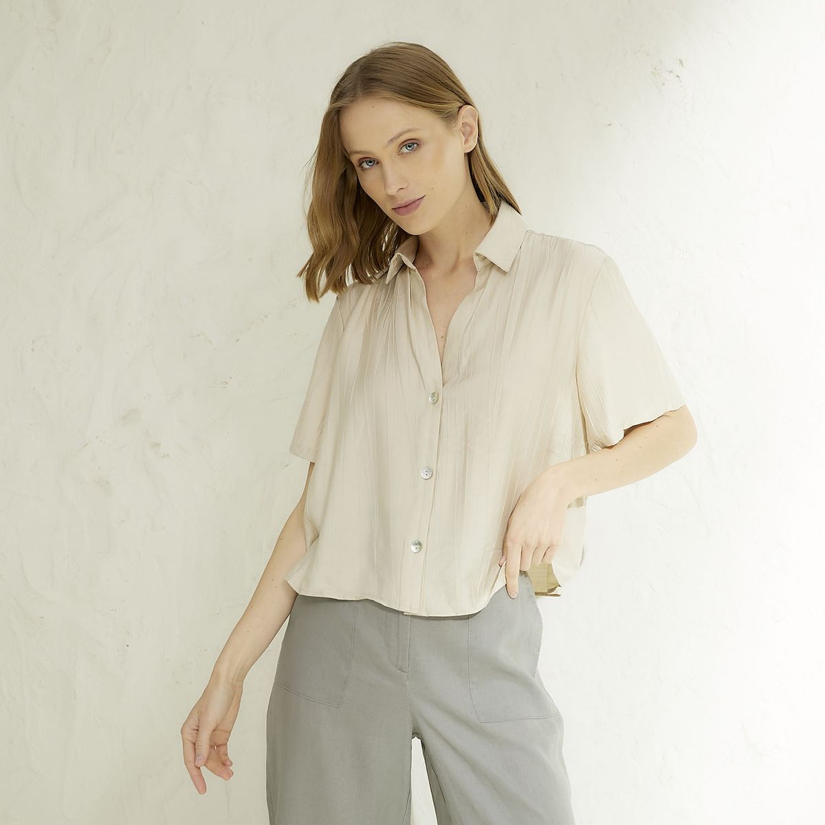 BASEMENT - Blusa Manga Corta Mujer Basement