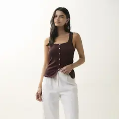 BASEMENT - Polera Sin Mangas Mujer