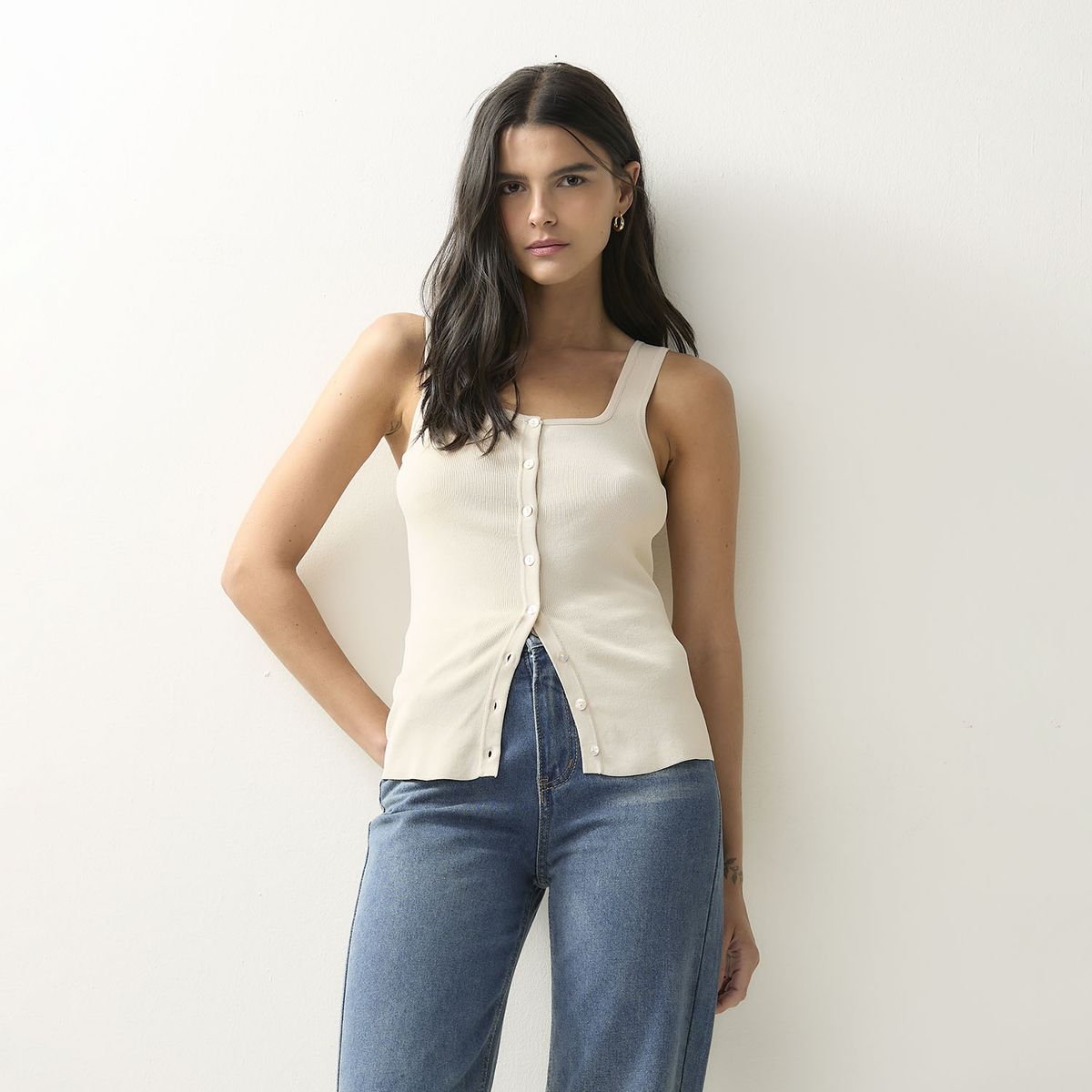 BASEMENT - Polera Sin Mangas Mujer Basement