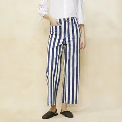 BASEMENT - Pantalón Cropped Tiro Alto Mujer