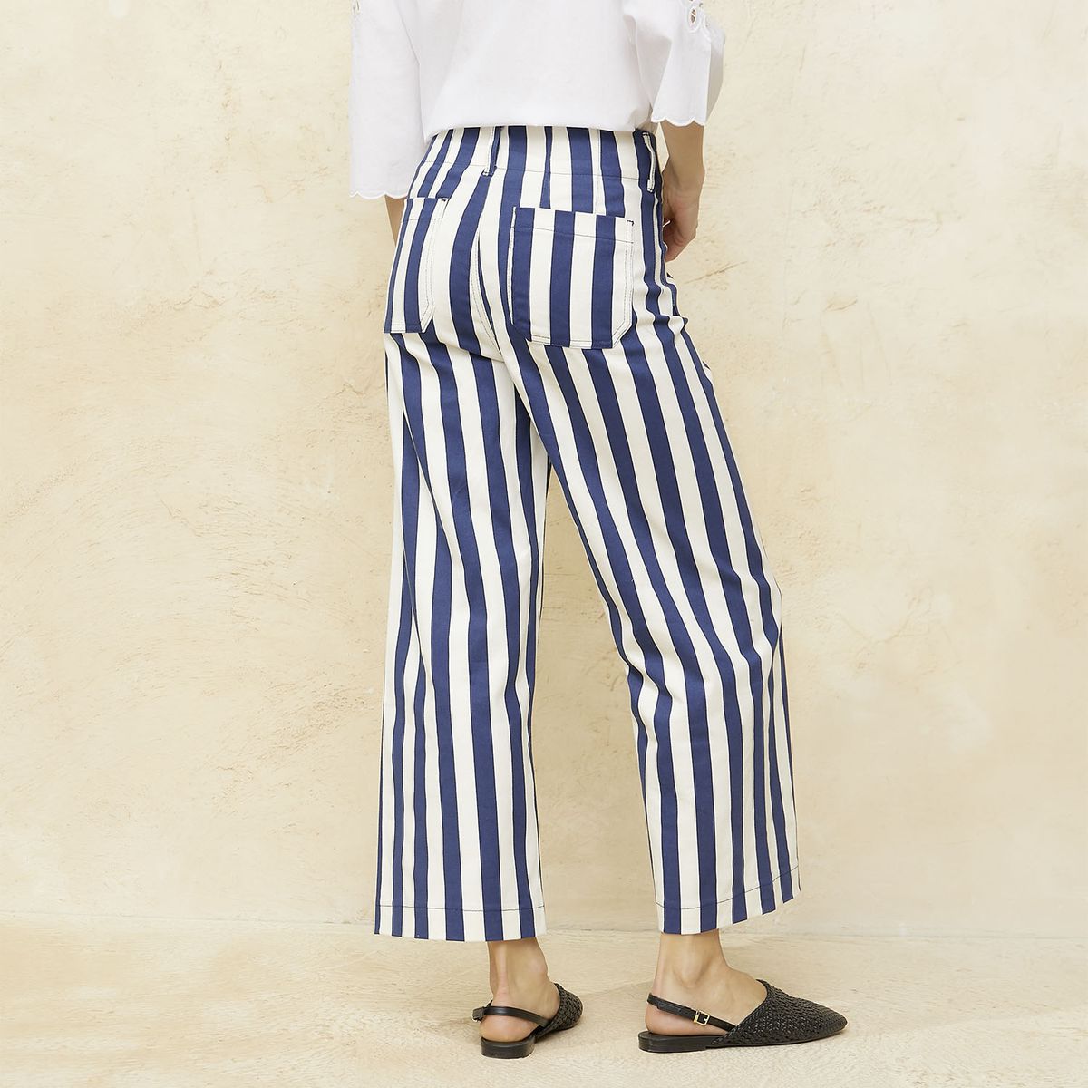 BASEMENT - Pantalón Cropped Tiro Alto Mujer Basement