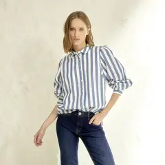 BASEMENT - Blusa Manga Larga Algodón Mujer