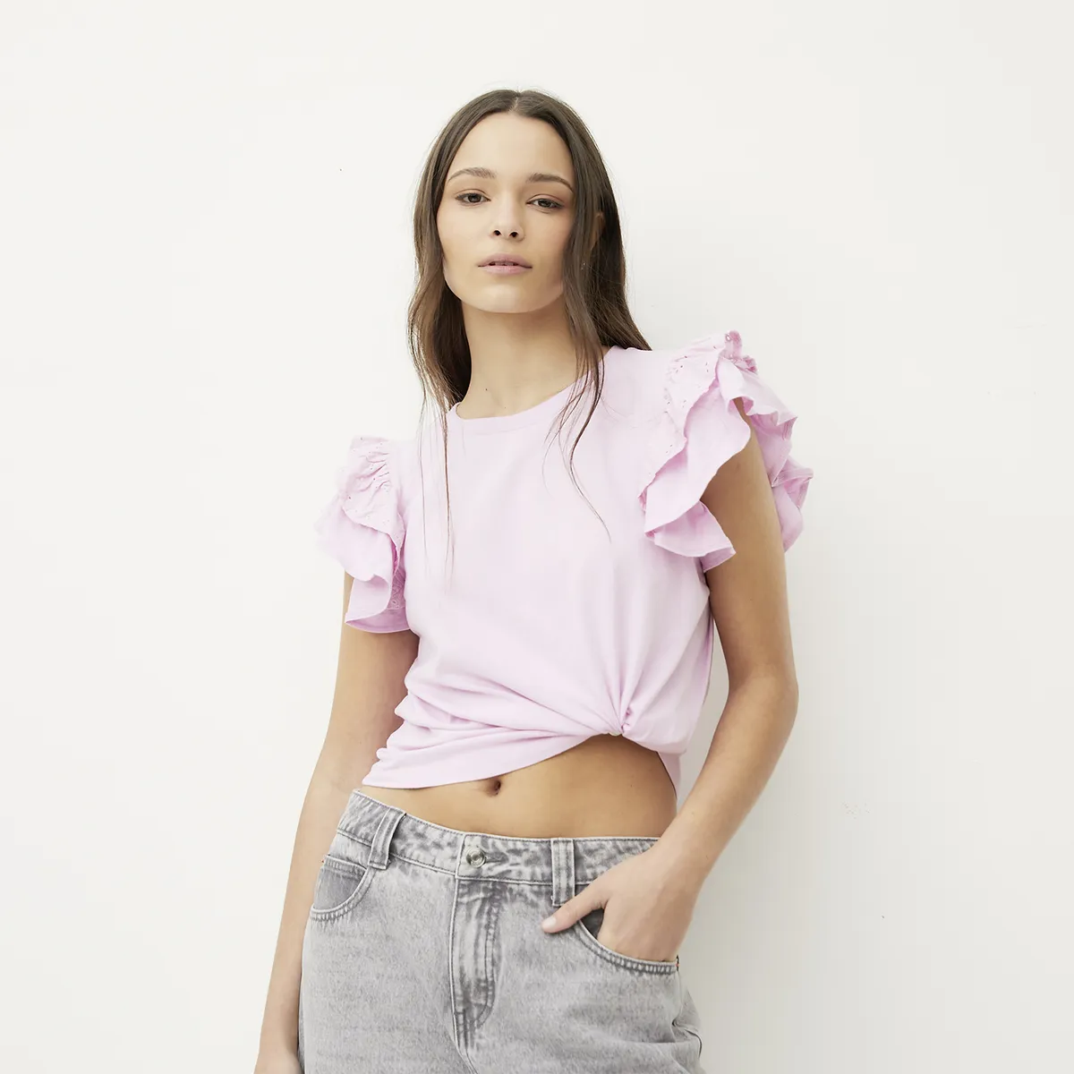 SYBILLA - Polera Manga Corta Algodón Orgánico Mujer Sybilla