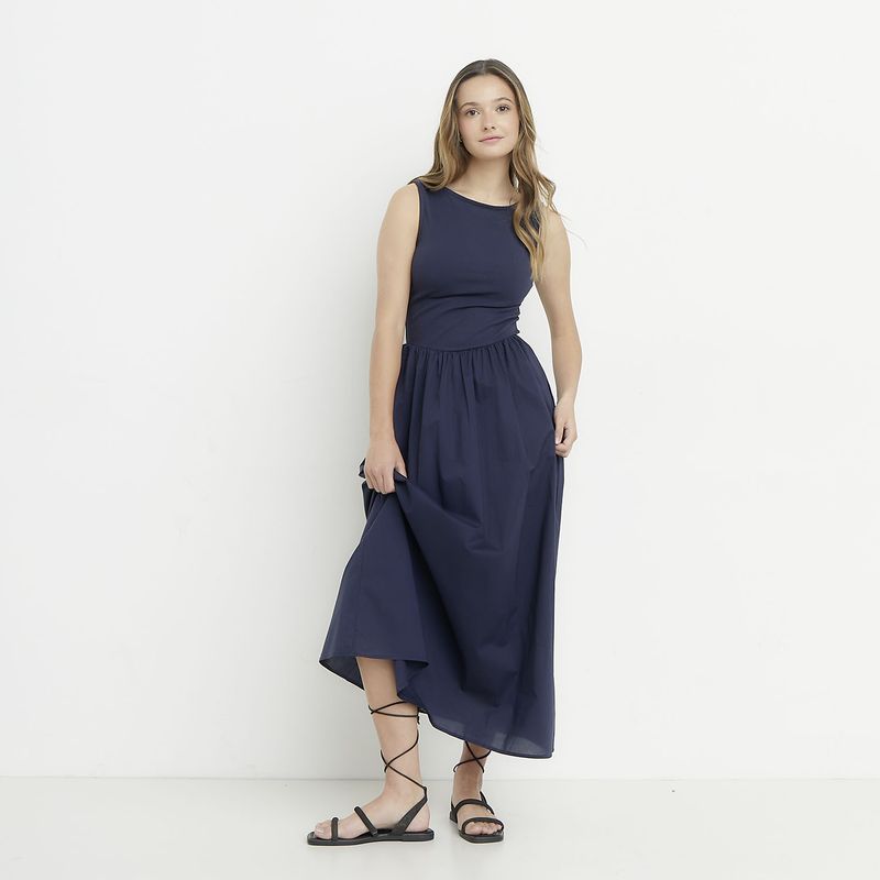 SYBILLA - Vestido Casual Maxi Algodón Mujer Sybilla
