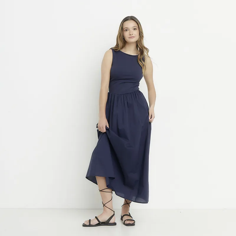SYBILLA - Vestido Casual Maxi Algodón Mujer Sybilla