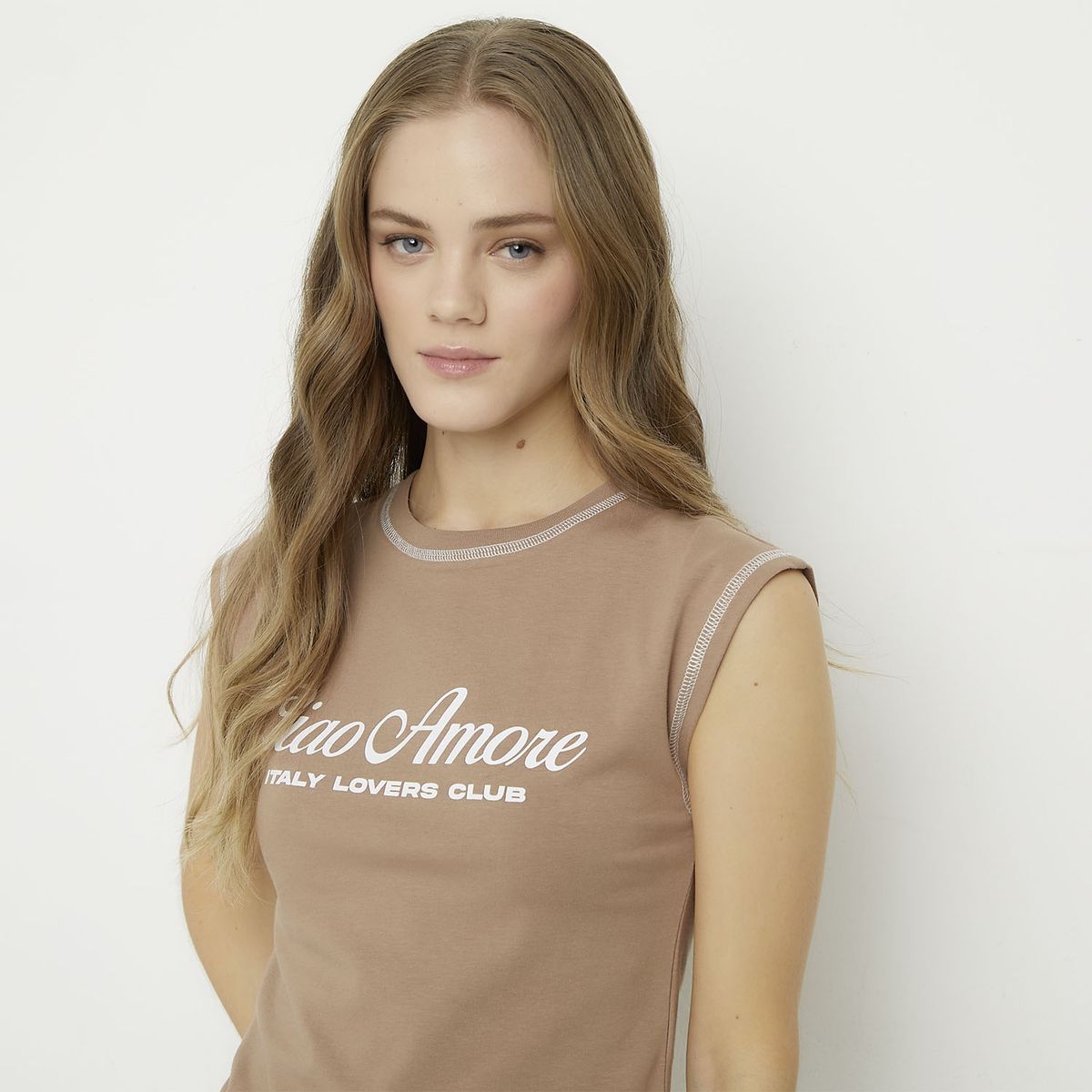 SYBILLA - Polera Mujer Algodón Sybilla