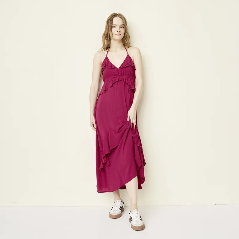 SYBILLA - Vestido Casual Maxi Viscosa Mujer Sybilla