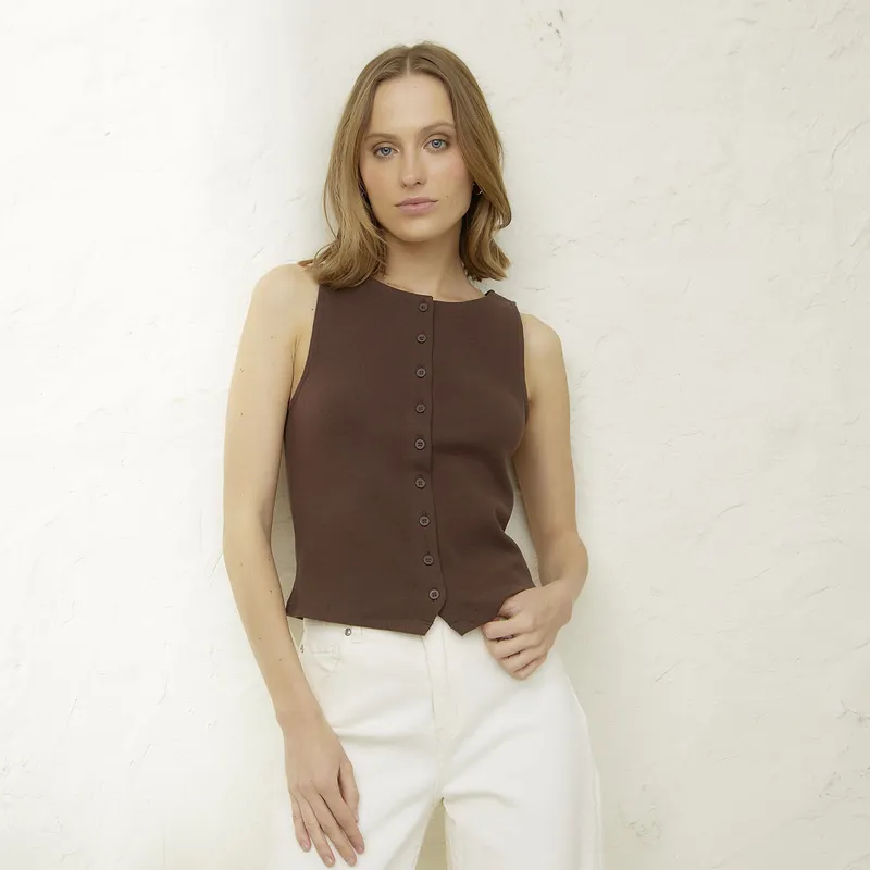 BASEMENT - Polera Algodón Mujer Basement