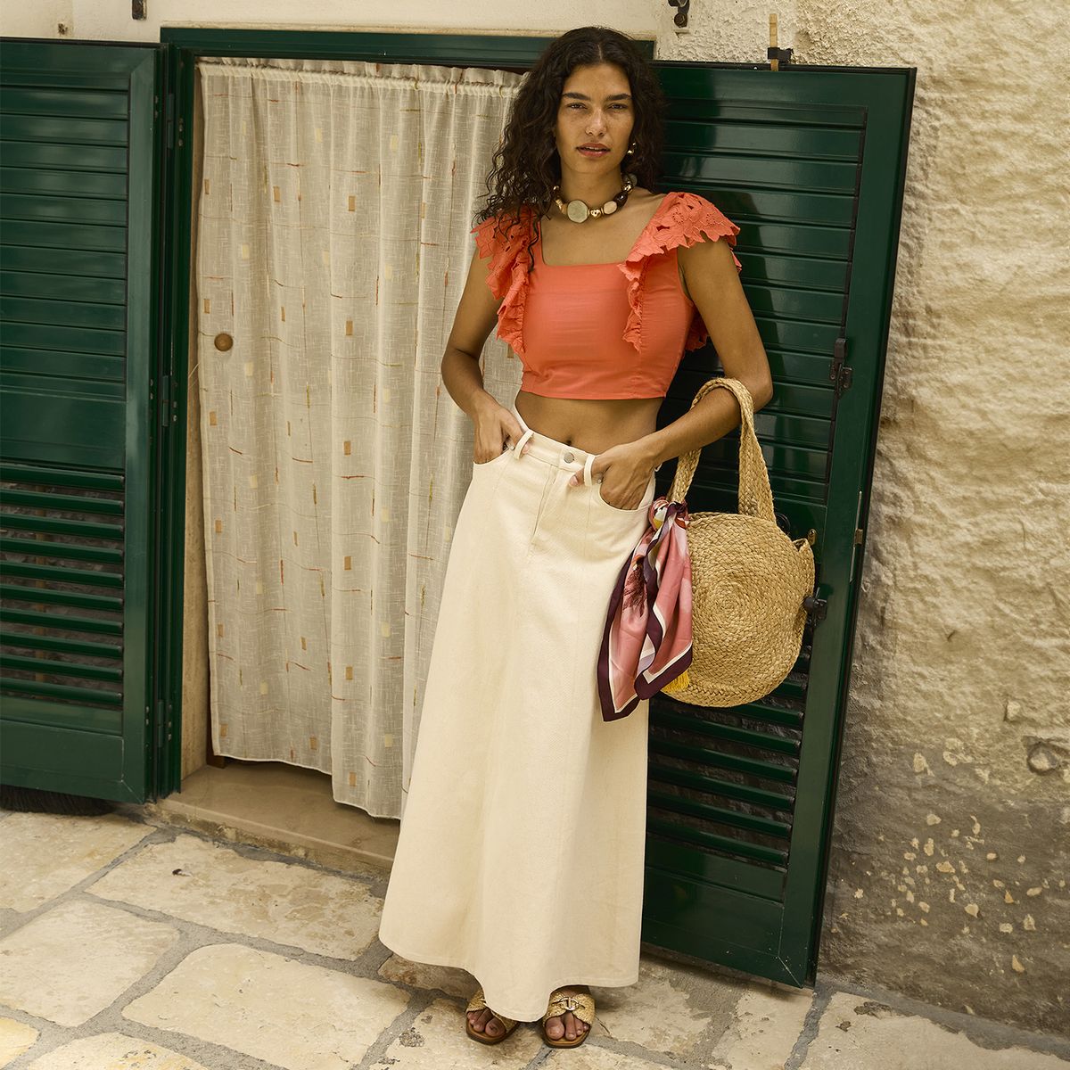 BASEMENT - Blusa Sin Manga Algodón Mujer Basement