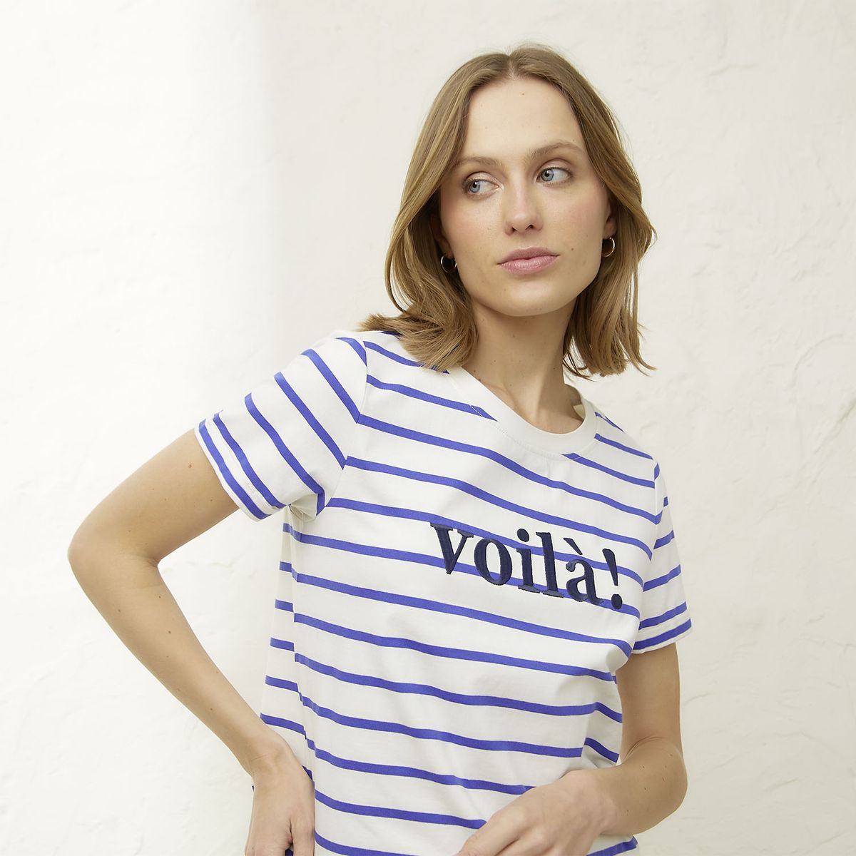 BASEMENT - Polera Manga Corta Algodón Mujer Basement