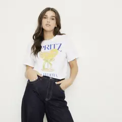 SYBILLA - Polera Manga Corta Algodón Mujer