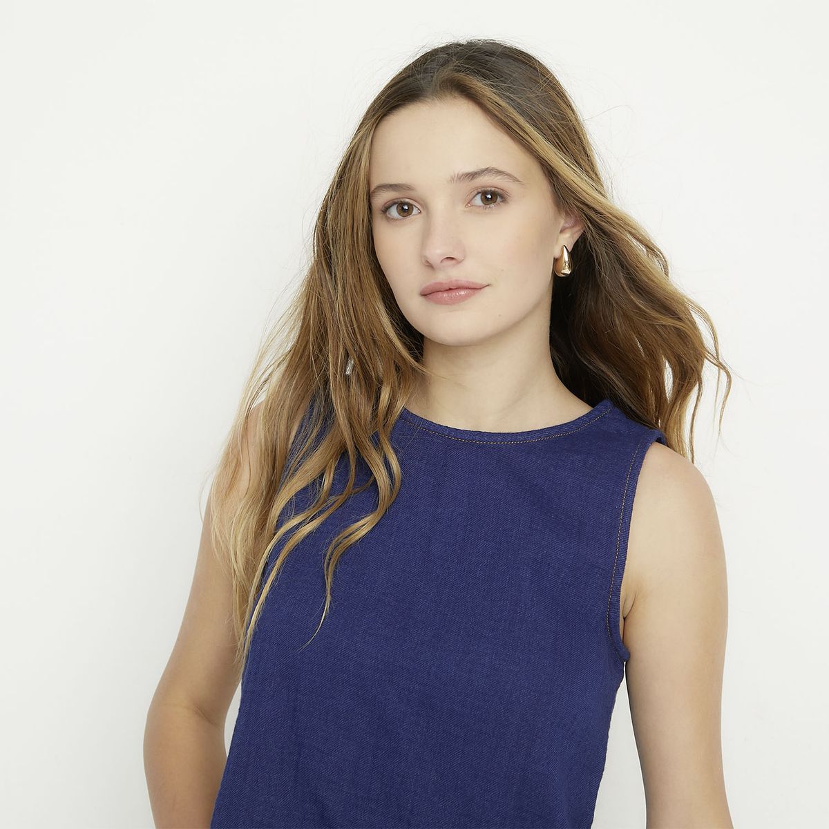 SYBILLA - Blusa Sin Manga Algodón Mujer Sybilla