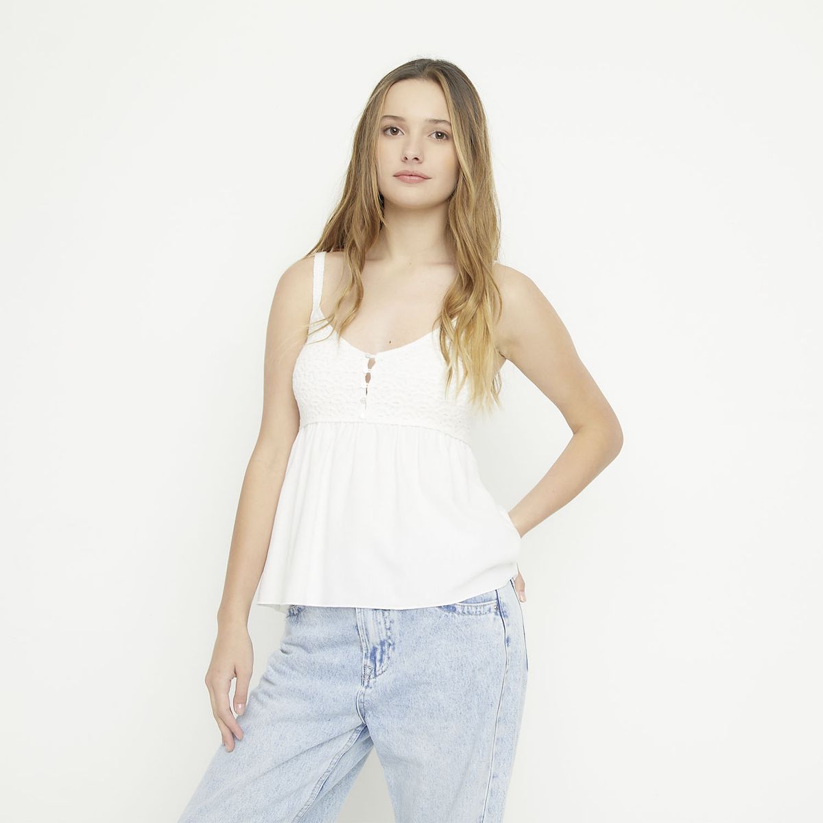 SYBILLA - Blusa Sin Manga Mujer Sybilla