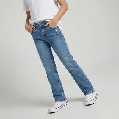 Imagen 1 del producto Jeans Slim Fit con Bordado Niña Denim