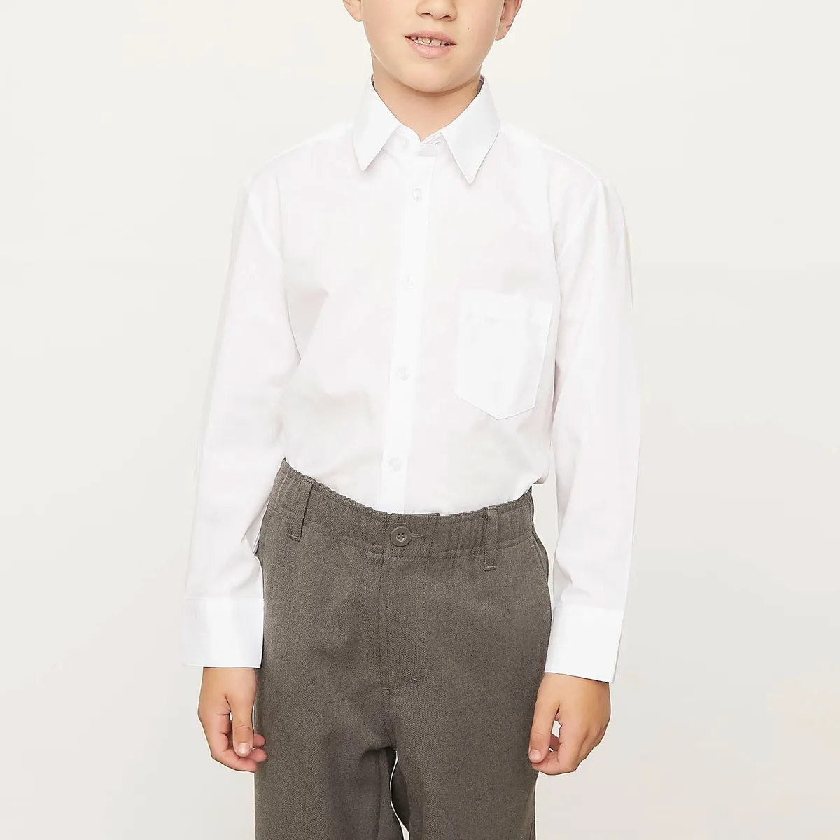 HOLLEY - Pack 2 Camisas Manga Larga Escolar Niño 