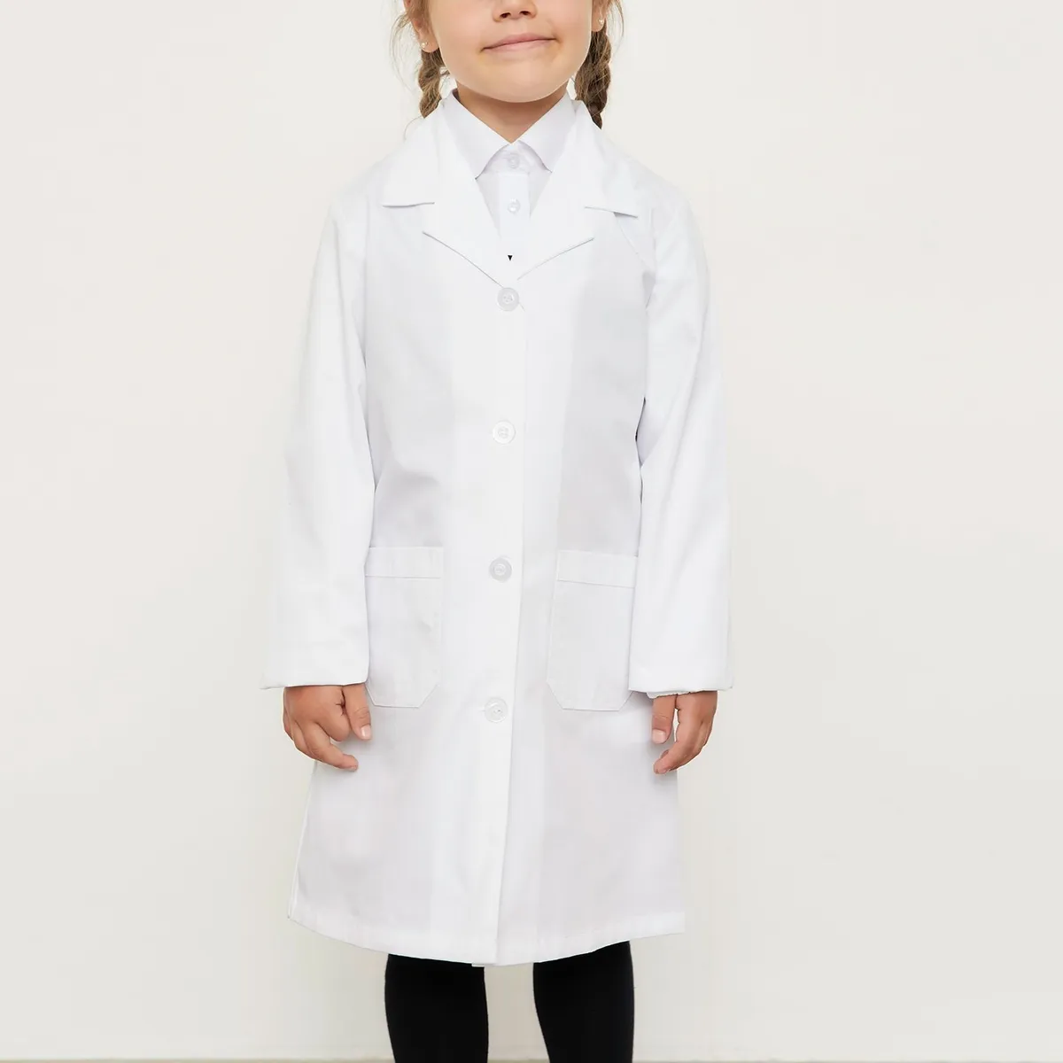 HOLLEY - Delantal Blanco Escolar Niña