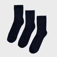 Pack de 3 Calcetines Largos Escolares Bambú Azúl Marino