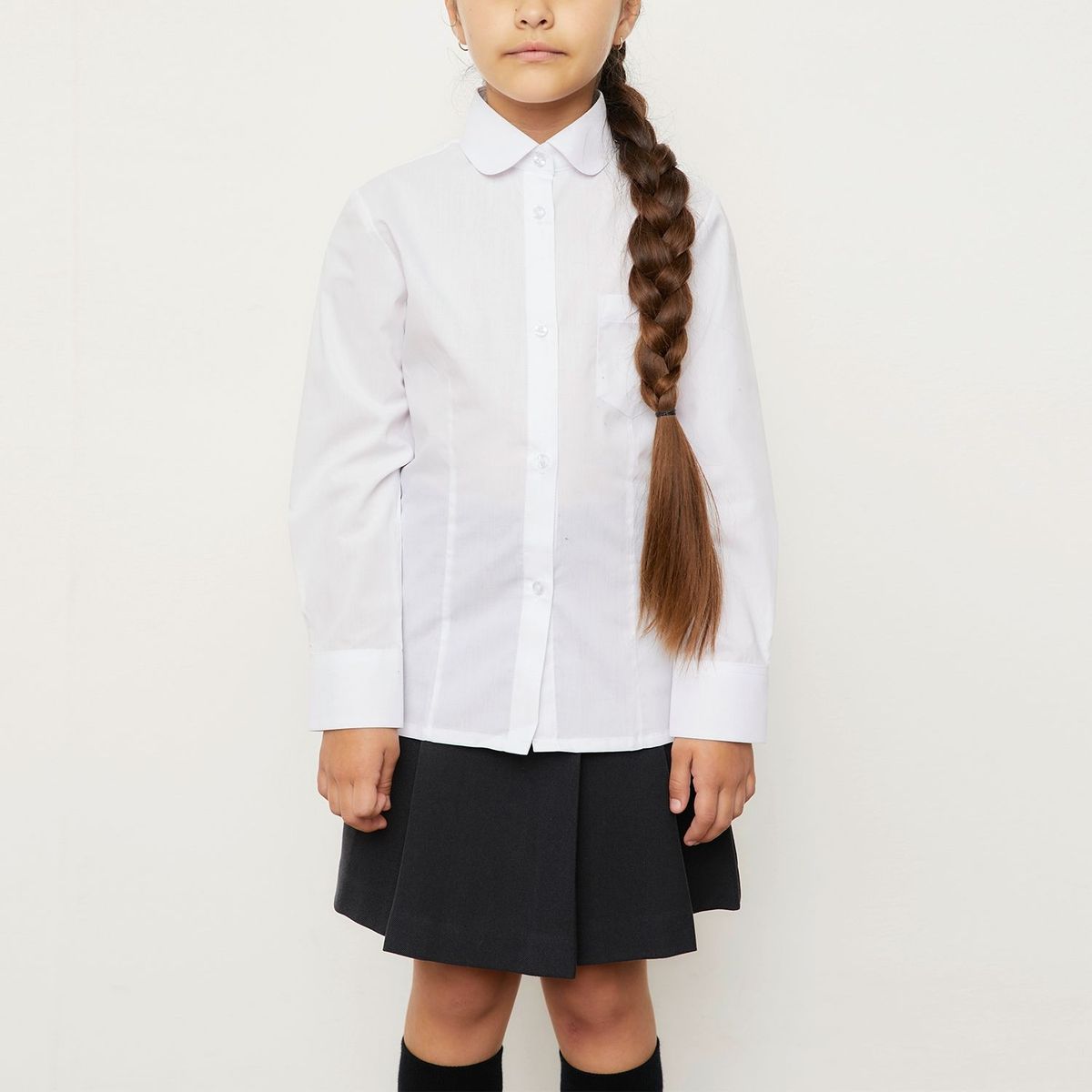 HOLLEY - Holley Pack 2 Blusas Escolares Niña Manga Larga Cuello Redondo
