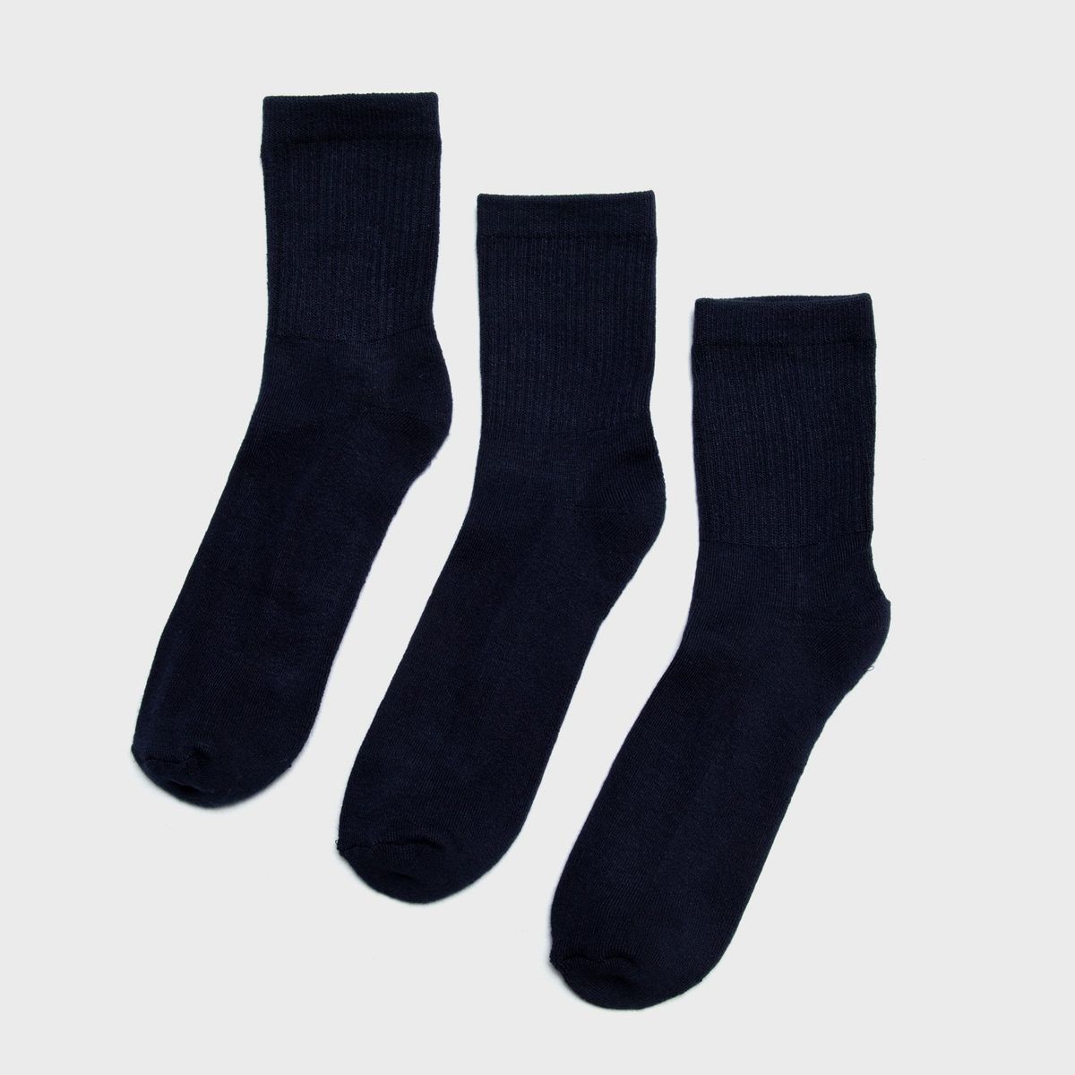 HOLLEY - Pack de 3 Calcetines Largos Escolares Bambú Azúl Marino Holley