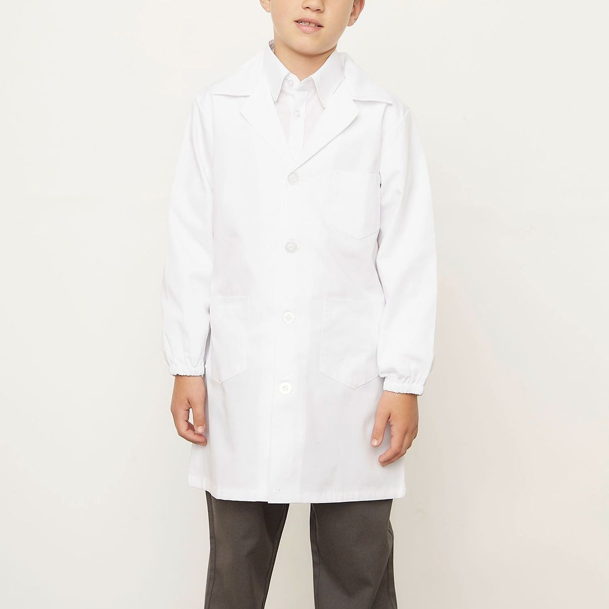 HOLLEY - Cotona Escolar Holley White Niño Manga Larga