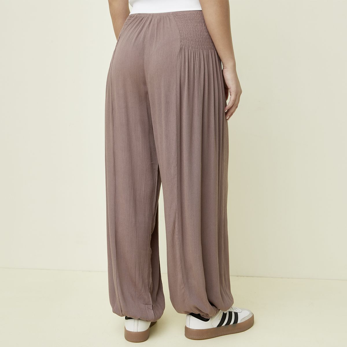 SYBILLA - Pantalón Balloon Tiro Medio Baggy Viscosa Mujer Sybilla