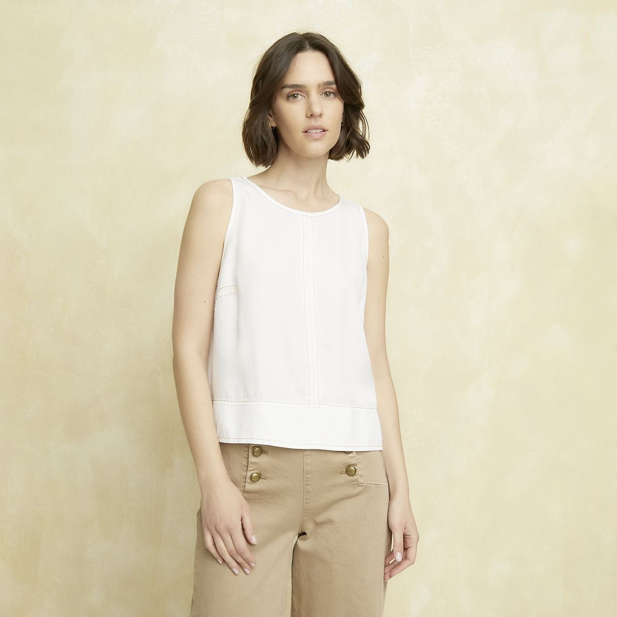 UNIVERSITY CLUB - Blusa Sin Manga Tencel Mujer University Club