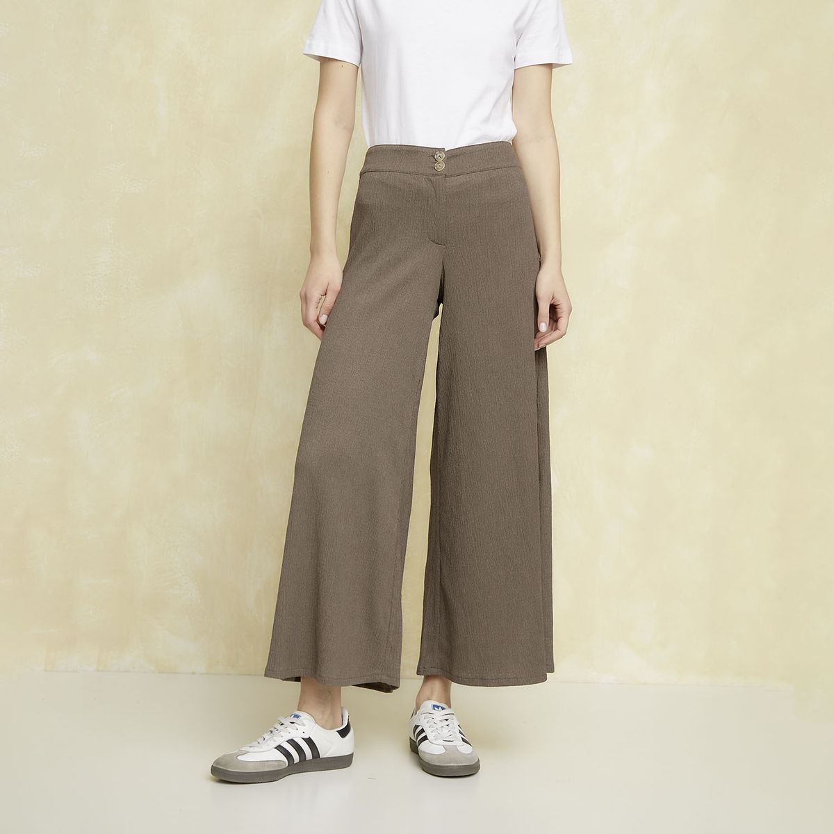 UNIVERSITY CLUB - Pantalón Palazzo Tiro Alto Mujer University Club