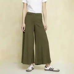 UNIVERSITY CLUB - Pantalón Palazzo Tiro Alto Mujer