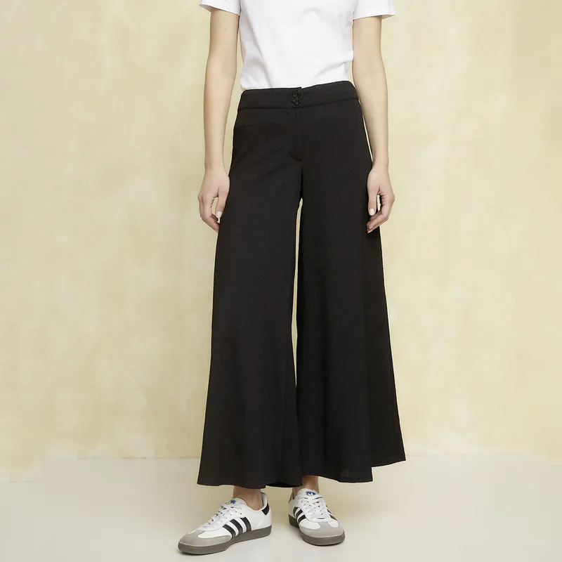 UNIVERSITY CLUB - Pantalón Palazzo Tiro Alto Mujer University Club