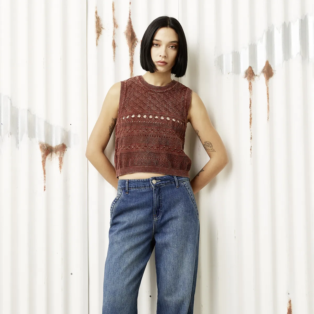 AMERICANINO - Polera Sin Mangas Algodón Mujer Americanino